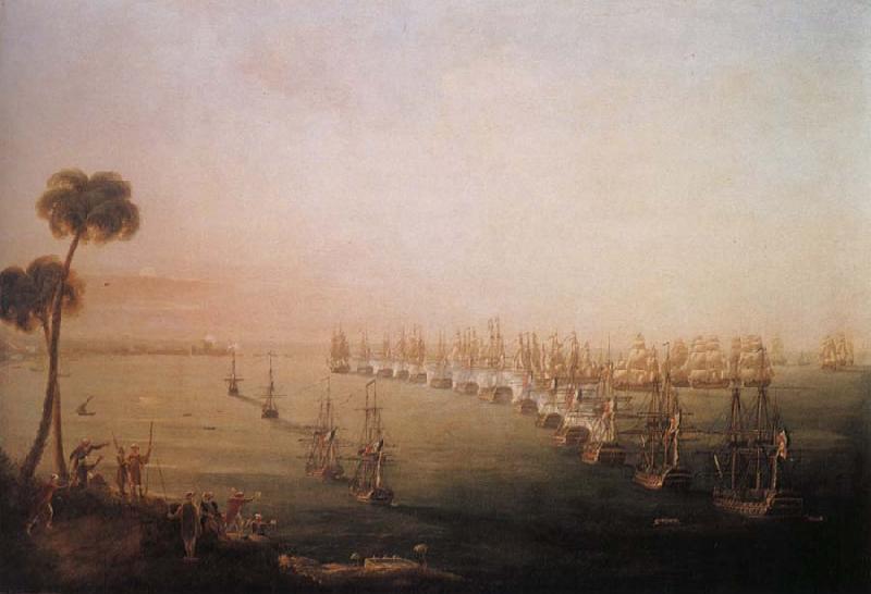 Nicholas Pocock The Battle of the Nile,1 August 1798 France oil painting art